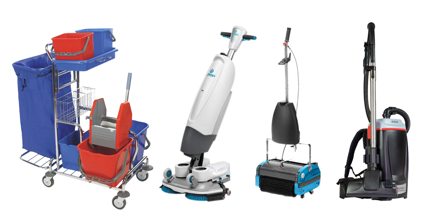 REINIGUNGSFAHRWAGEN UND REINIGUNGSMASCHINEN 